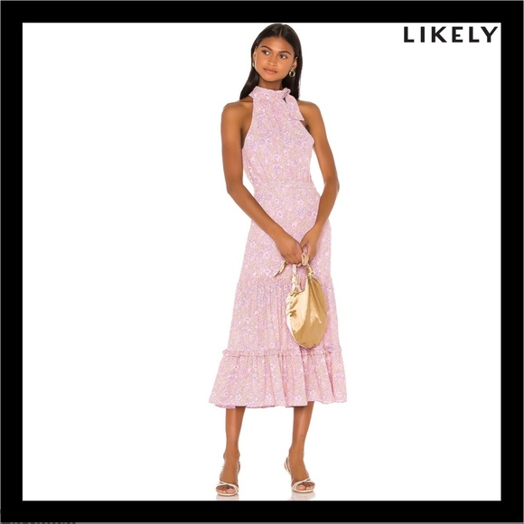Likely Dresses & Skirts - NEW LIKELY PINK FLORAL MIDI DRESS